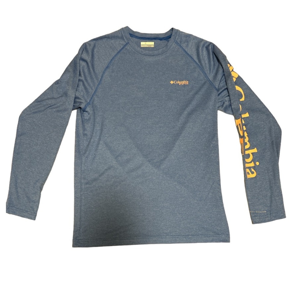 Columbia Men’s Terminal Tackle PFG Triangle Long Sleeve Blue Lightweight Shirt - Picture 5 of 9